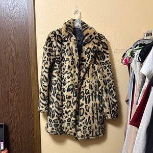 Forever 21 Leopard Print Teddy Jacket